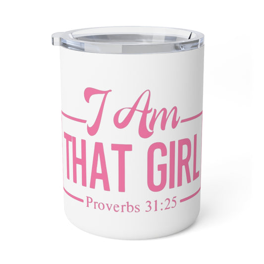 I Am That Girl Insulated 10oz Travel Cup_Pink