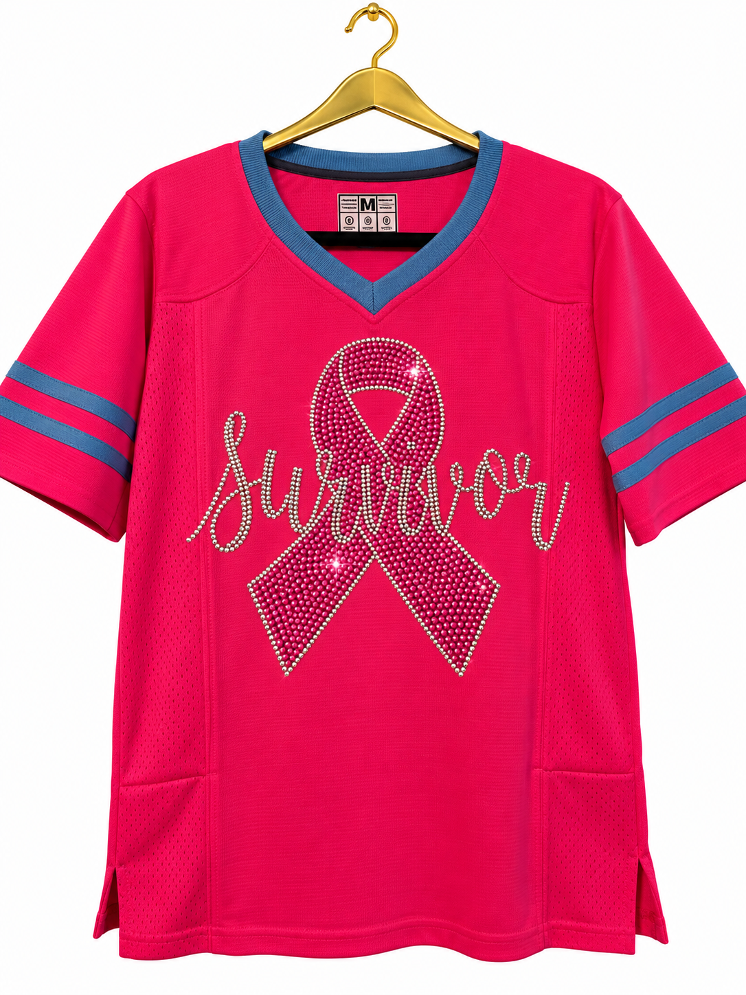 Southern Pink Breast Cancer Mesh Jersey w/Gold Stripes (Copy)