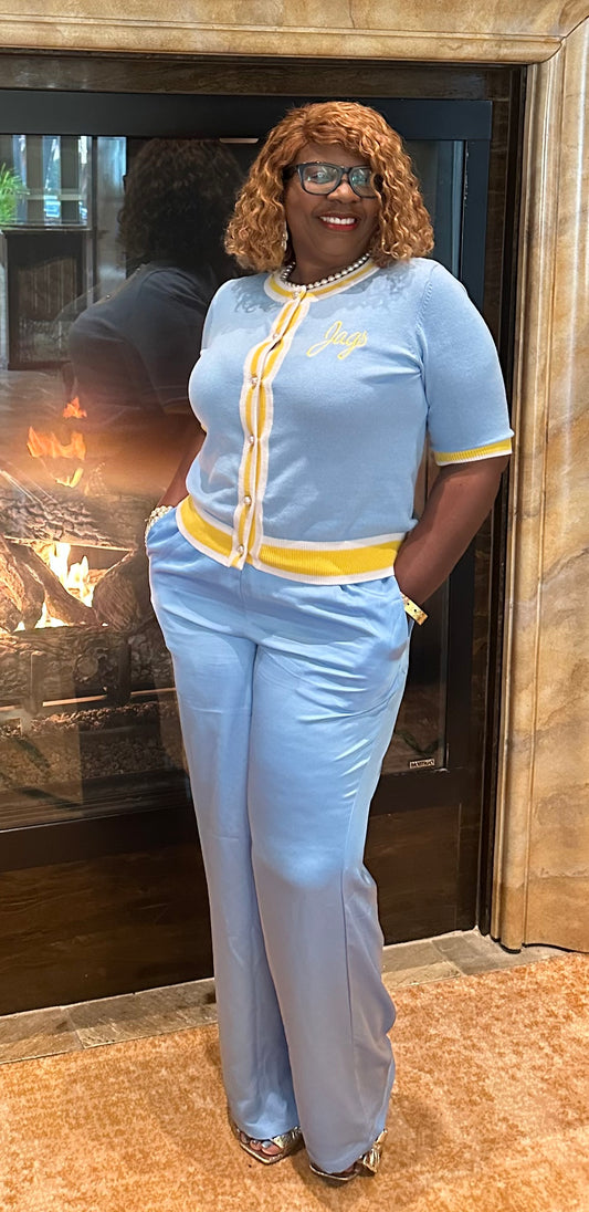 JAGS Knit Cardigan Sweater...Southern University Jaguar Inspired Knit Cardigan