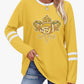 Yellow Gold and White Long Sleeve Jersey Shirt