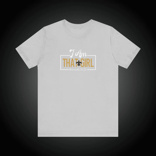 I Am That GIRL_NOLA Fleur De Lis Unisex Short Sleeve Tee - Empowerment