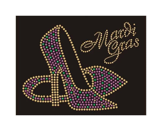 Mardi Gras Shoes Design Only   * Size 8"Wx8"H