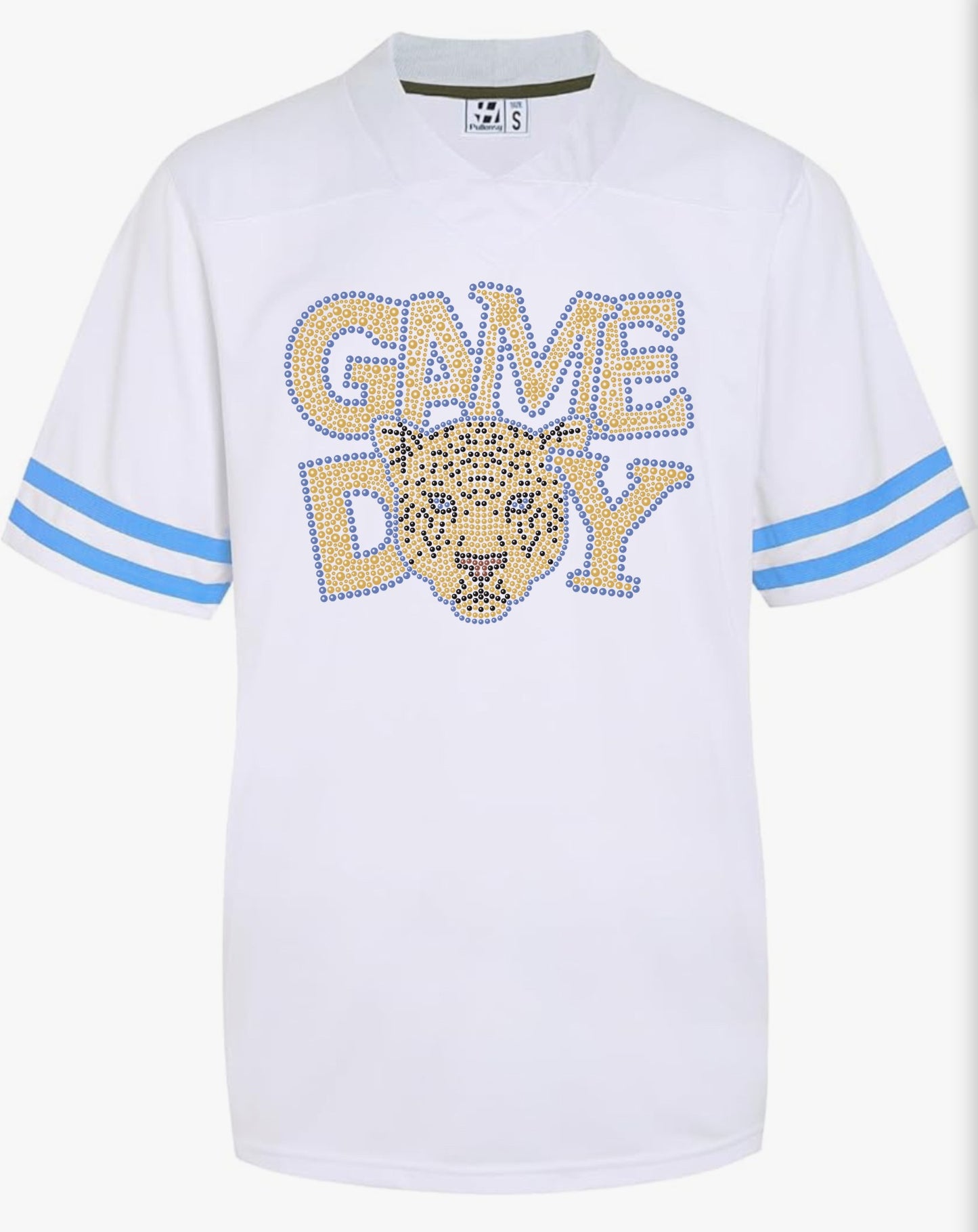 Southern Jags White Mesh Jersey w/Blue Stripes