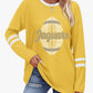 Yellow Gold and White Long Sleeve Jersey Shirt