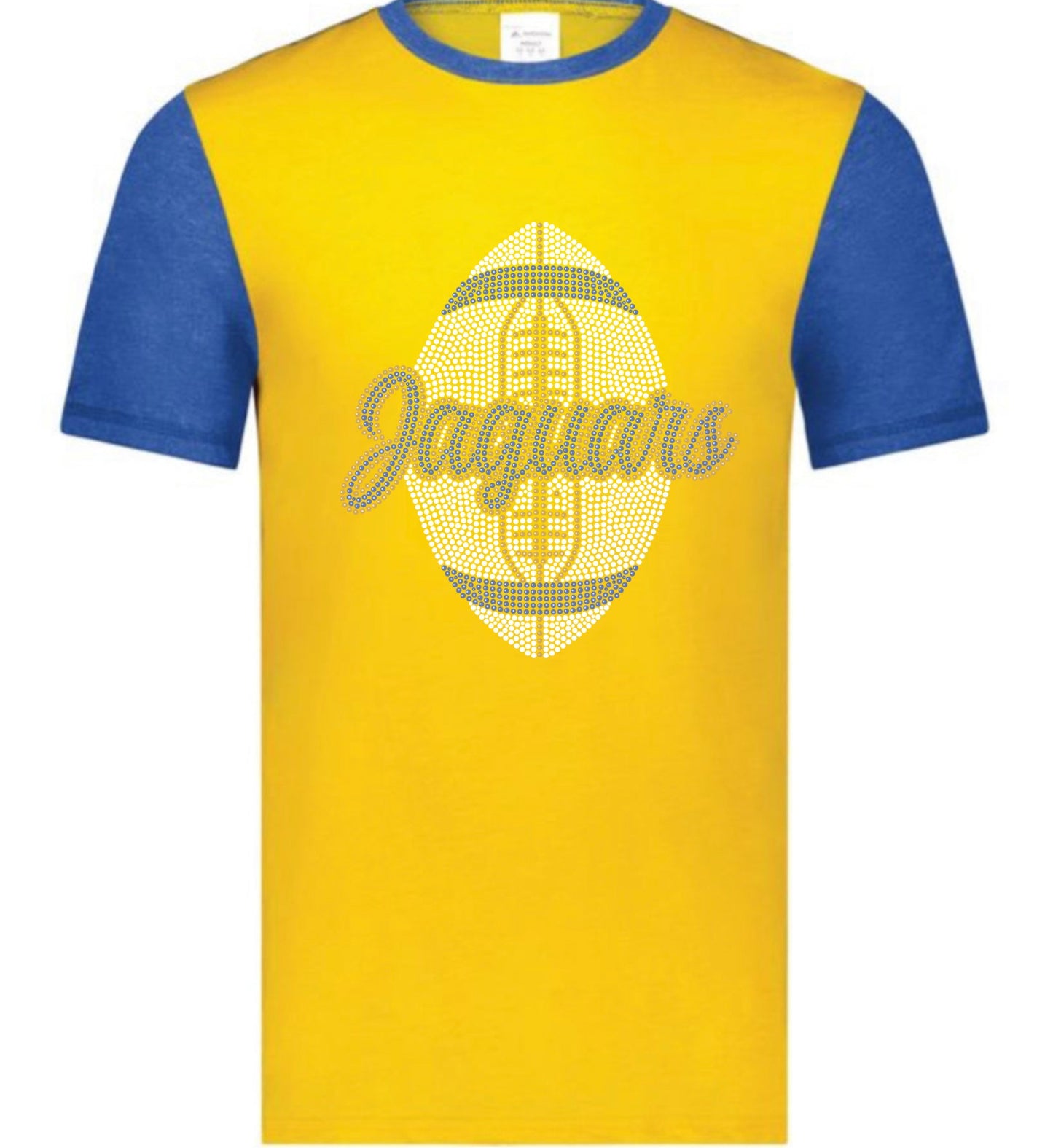 Gold Gameday Shirt Vintage Ringer Tee w/Royal Blue Sleeves