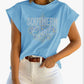 Blue Cap Sleeve Tank Top SU Jaguar Inspired