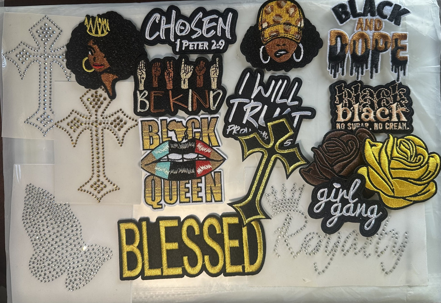 Afrocentric Rhinestone & Patch Bundle