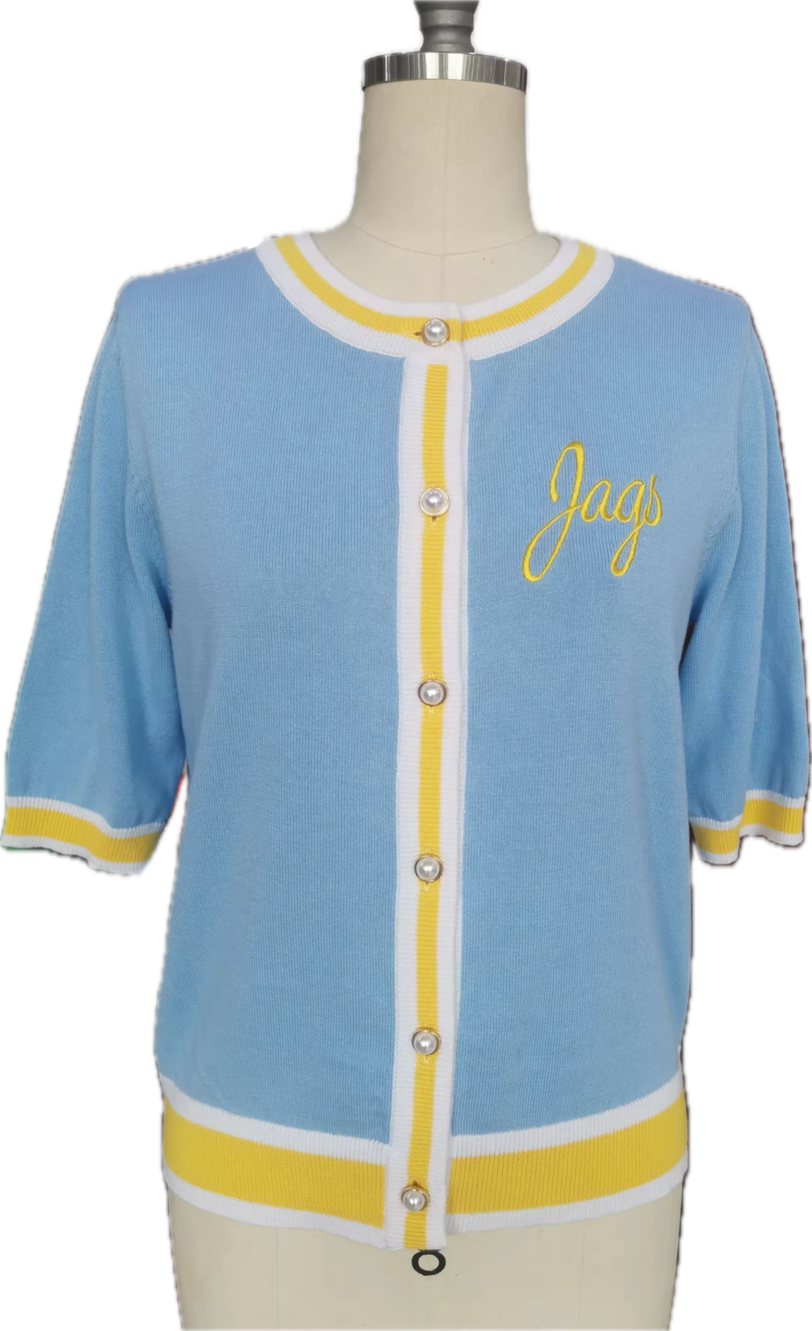 JAGS Knit Cardigan Sweater...Southern University Jaguar Inspired Knit Cardigan