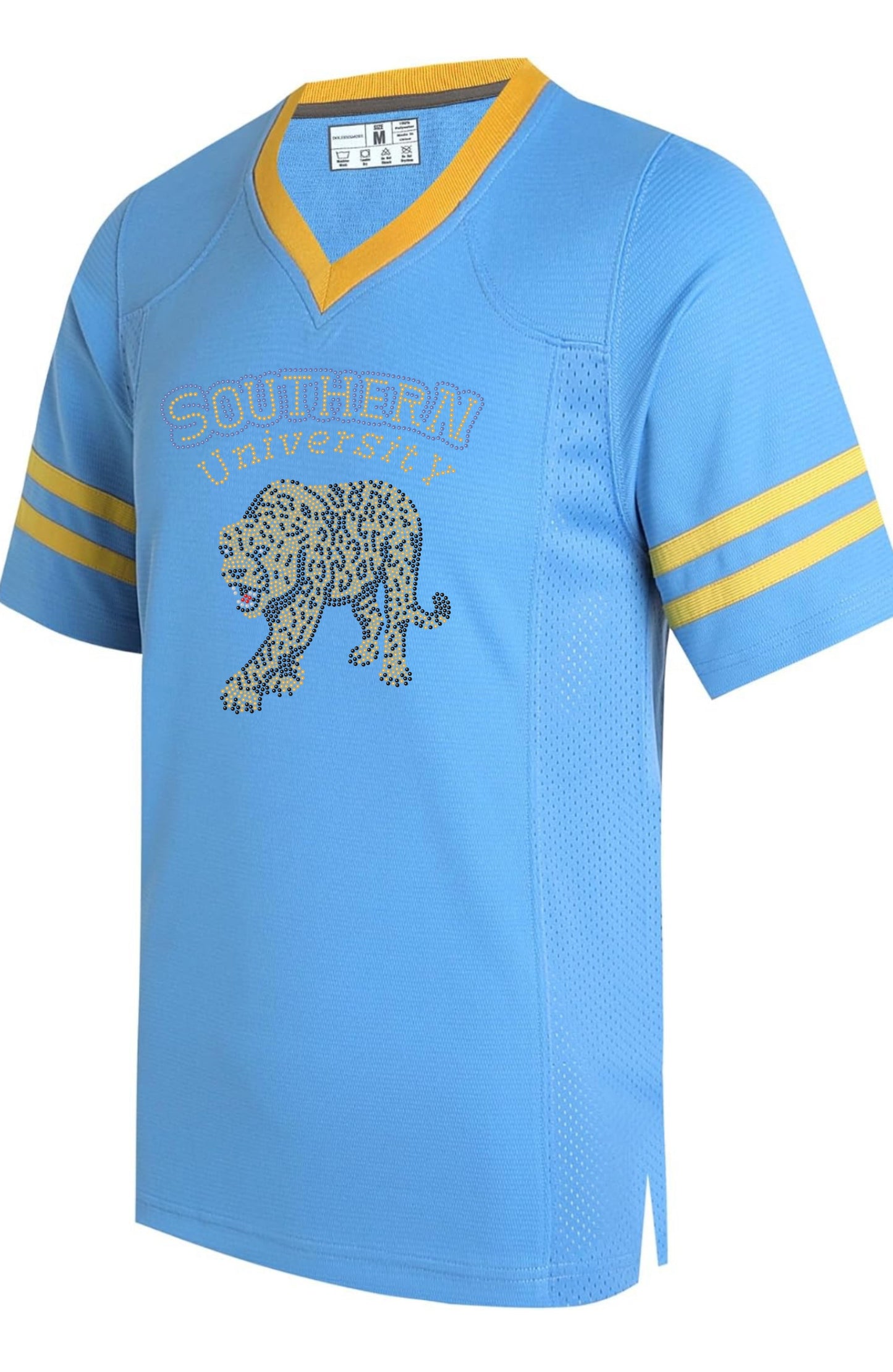 Southern Jags Columbia Blue Mesh Jersey w/Blue Stripes