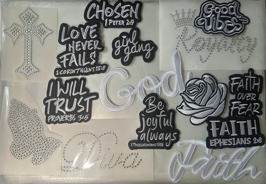 Scripture Rhinestone & Patch Bundle