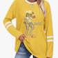 Yellow Gold and White Long Sleeve Jersey Shirt