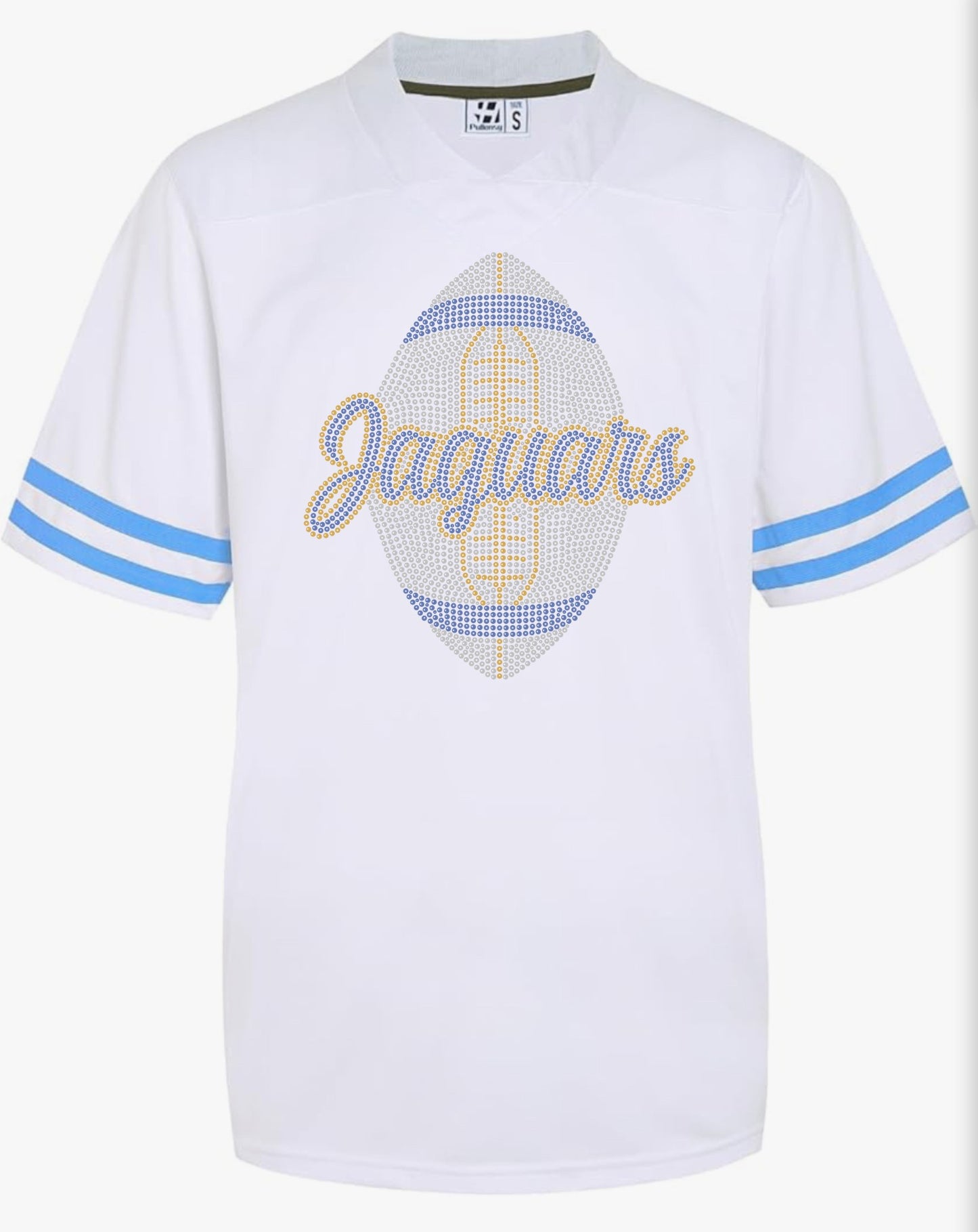 Southern Jags White Mesh Jersey w/Blue Stripes