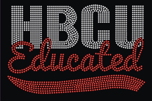 HBCU Educated_Red and white- 10x6.5"