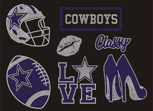 Cowboys Gang Sheet- 16"Wx10.5"H