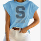 Blue Cap Sleeve Tank Top SU Jaguar Inspired