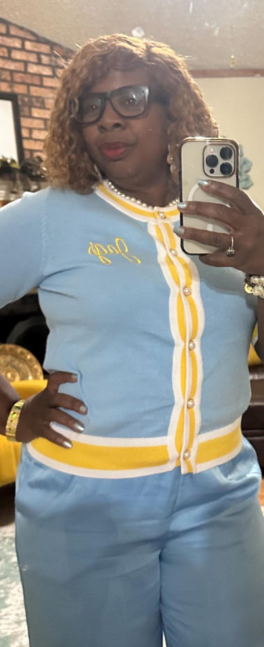 JAGS Long Sleeve Knit Cardigan Sweater...Southern University Jaguar Inspired Knit Cardigan