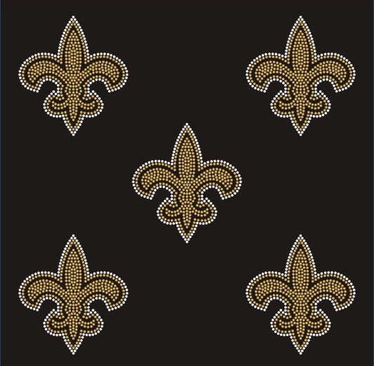 Saints Gang Sheet_Fleur de Lis Sporadic- 11"Wx10.5"H