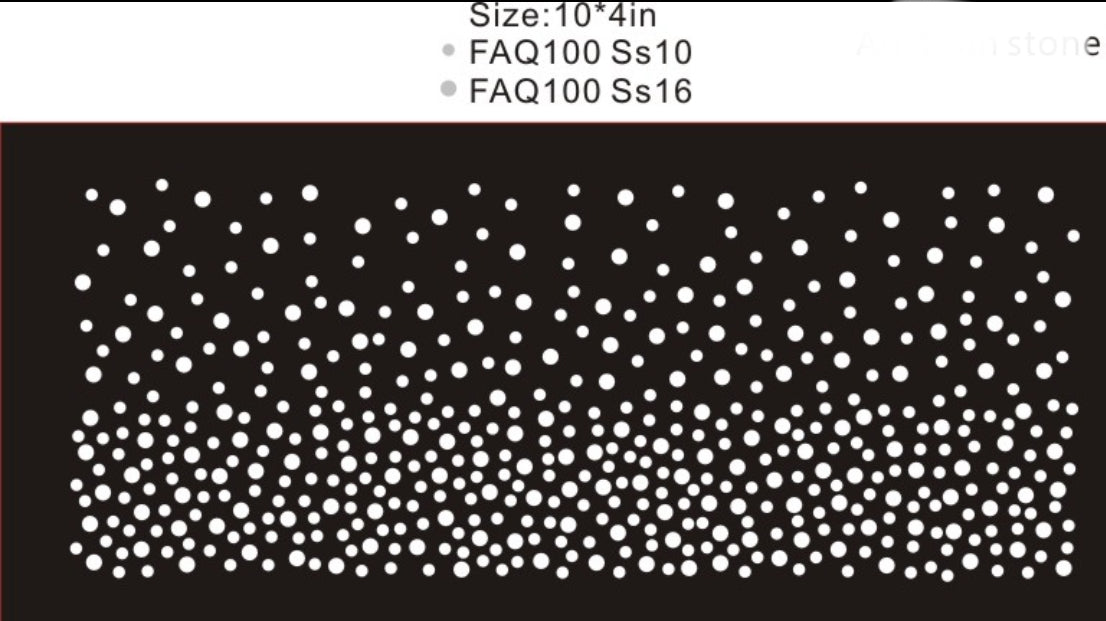 Rhinestone Gradual Transition Transfer Clear SS10 SS16 10"x4" Austrian Crystals