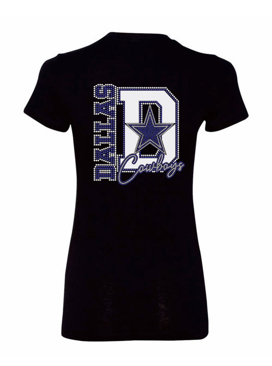 Dallas Star Glitter and Rhinestone T-Shirt