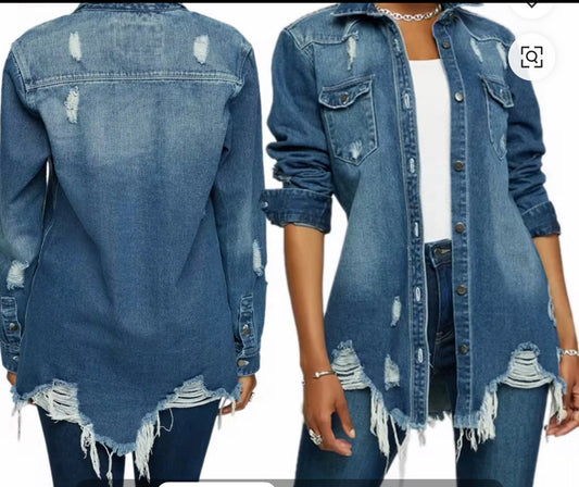 Distressed Denim Jacket
