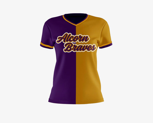 Alcorn Braves Poly Mesh Jersey_Half & Half **PRE-ORDER**