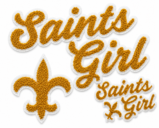 Saints Girl Chenille Patch Bundle