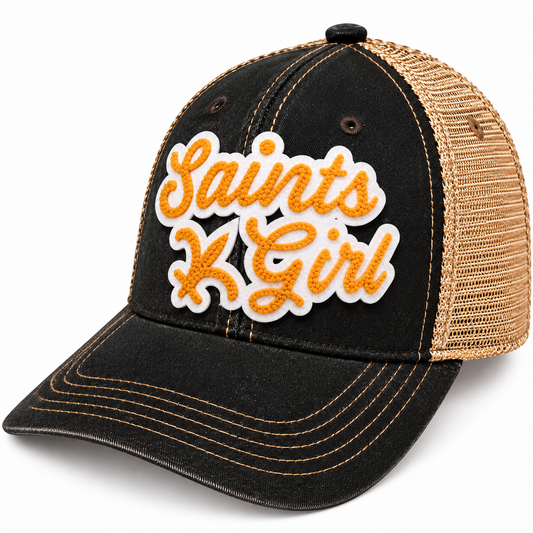 Black/Khaki Saints Girl Hat
