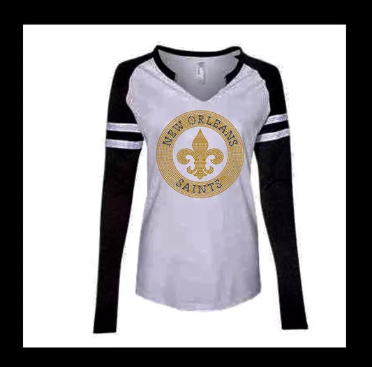Saints Inspired Emblem Game Day Shirt_Relaxed