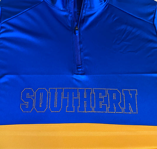SOUTHERN Blue and Gold Zip Pullover